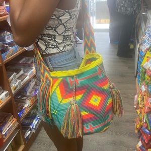 really cute neon mochila bag